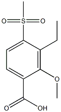 3-ethyl-2-methoxy-4-(methylsulfonyl)benzenecarboxylic acid 结构式