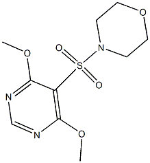 4-[(4,6-dimethoxy-5-pyrimidinyl)sulfonyl]morpholine 结构式