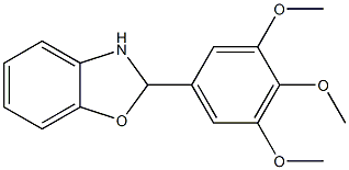 2-(3,4,5-trimethoxyphenyl)-2,3-dihydro-1,3-benzoxazole 结构式