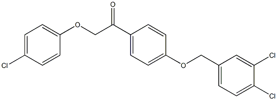 2-(4-chlorophenoxy)-1-{4-[(3,4-dichlorobenzyl)oxy]phenyl}ethan-1-one 结构式