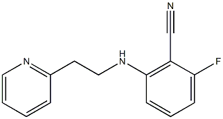 2-fluoro-6-{[2-(2-pyridyl)ethyl]amino}benzonitrile 结构式