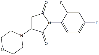 1-(2,4-difluorophenyl)-3-morpholinodihydro-1H-pyrrole-2,5-dione 结构式