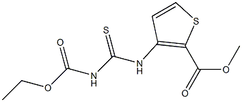 methyl 3-({[(ethoxycarbonyl)amino]carbothioyl}amino)thiophene-2-carboxylate 结构式