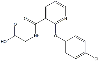 2-({[2-(4-chlorophenoxy)-3-pyridyl]carbonyl}amino)acetic acid 结构式