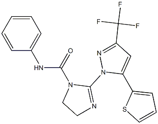 N1-phenyl-2-[5-(2-thienyl)-3-(trifluoromethyl)-1H-pyrazol-1-yl]-4,5-dihydro -1H-imidazole-1-carboxamide 结构式