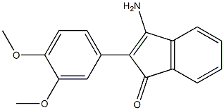 3-amino-2-(3,4-dimethoxyphenyl)-1H-inden-1-one 结构式