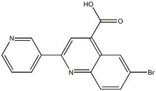 6-bromo-2-(3-pyridyl)quinoline-4-carboxylic acid 结构式