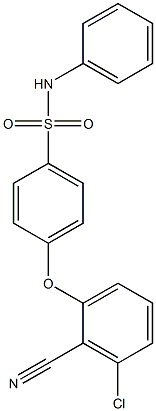 N1-phenyl-4-(3-chloro-2-cyanophenoxy)benzene-1-sulfonamide 结构式