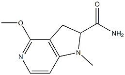 4-METHOXY-1-METHYL-2,3-DIHYDRO-1H-PYRROLO[3,2-C]PYRIDINE-2-CARBOXYLIC ACID AMIDE 结构式