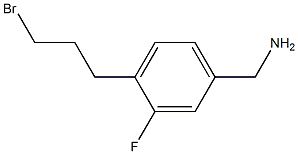 (4-(3-bromopropyl)-3-fluorophenyl)methanamine 结构式