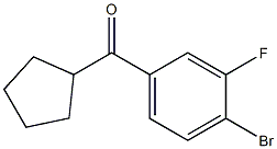 (4-bromo-3-fluorophenyl)(cyclopentyl)methanone 结构式