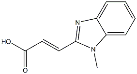 (E)-3-(1-methyl-1H-benzo[d]imidazol-2-yl)acrylic acid 结构式