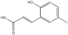 (E)-3-(2-hydroxy-5-methylphenyl)acrylic acid 结构式