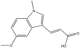 (E)-3-(5-methoxy-1-methyl-1H-indol-3-yl)acrylic acid 结构式