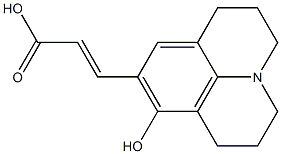 (E)-3-(8-hydroxyjulolidine-9-yl)acrylic acid 结构式
