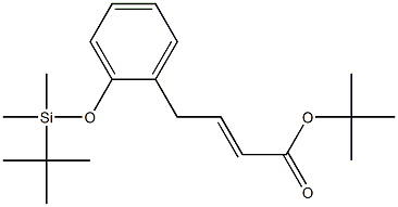 (E)-tert-butyl 4-(2-(tert-butyldimethylsilyloxy)phenyl)but-2-enoate 结构式