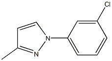 1-(3-chlorophenyl)-3-methyl-1H-pyrazole 结构式