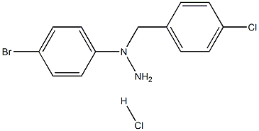 1-(4-bromophenyl)-1-(4-chlorobenzyl)hydrazine hydrochloride 结构式