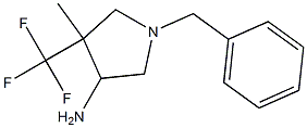 1-Benzyl-4-methyl-4-trifluoromethyl-pyrrolidin-3-ylamine 结构式