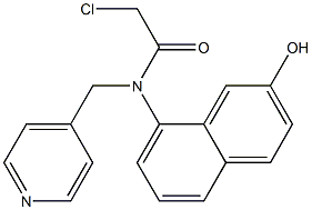 2-chloro-N-(2-hydroxynaphthalen-8-yl)-N-((pyridin-4-yl)methyl)acetamide 结构式