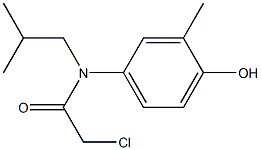 2-chloro-N-(4-hydroxy-3-methylphenyl)-N-isobutylacetamide 结构式