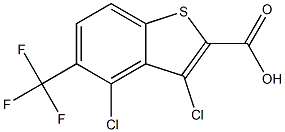 3,4-dichloro-5-(trifluoromethyl)benzo[b]thiophene-2-carboxylic acid 结构式