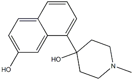 4-(2-hydroxynaphthalen-8-yl)-1-methylpiperidin-4-ol 结构式