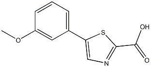 5-(3-methoxyphenyl)thiazole-2-carboxylic acid 结构式