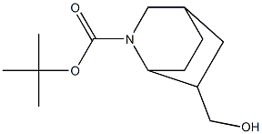 endo-6-hydroxymethyl-2-aza-bicyclo[2.2.2]octane-2-carboxylic acid tert-butyl ester 结构式