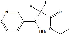 ethyl 3-amino-2,2-difluoro-3-(pyridin-3-yl)propanoate 结构式
