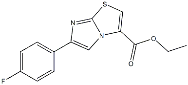 ETHYL 6-(4-FLUOROPHENYL)IMIDAZO[2,1-B][1,3]THIAZOLE-3-CARBOXYLATE 结构式