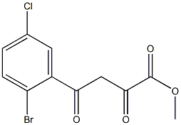 4-(2-溴-5-氯苯基)-2,4-二氧代丁酸甲酯 结构式