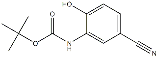 (5-氰基-2-羟基苯基)氨基甲酸叔丁酯 结构式