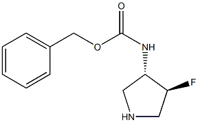 trans-(4-Fluoro-pyrrolidin-3-yl)-carbamic acid benzyl ester 结构式