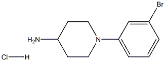 1-(3-bromophenyl)piperidin-4-amine hydrochloride 结构式