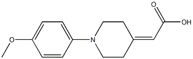 2-(1-(4-methoxyphenyl)piperidin-4-ylidene)acetic acid 结构式