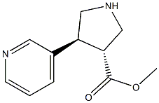(+/-)-trans-Methyl 4-(pyridin-3-yl)pyrrolidine-3-carboxylate 结构式