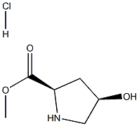 (2R,4R)-Methyl 4-hydroxypyrrolidine-2-carboxylate hydrochloride 结构式