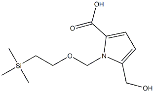 1-[(3,3-dimethyl-3-silabutoxy)methyl]-5-(hydroxymethyl)pyrrole-2-carboxylic acid 结构式