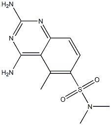 2,4-diamino-N,N,5-trimethyl-quinazoline-6-sulfonamide 结构式