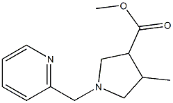 1-(2-吡啶甲基)-4-甲基吡咯烷-3-羧酸甲酯 结构式
