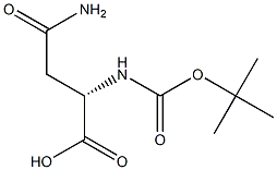 S-2-N-BOC-天冬酰胺 结构式