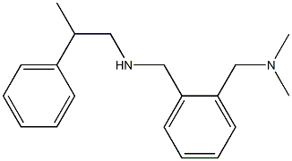 ({2-[(dimethylamino)methyl]phenyl}methyl)(2-phenylpropyl)amine 结构式