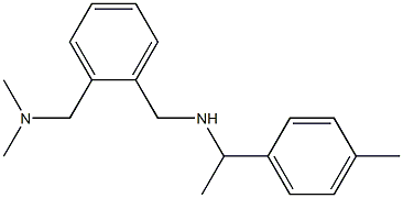 ({2-[(dimethylamino)methyl]phenyl}methyl)[1-(4-methylphenyl)ethyl]amine 结构式