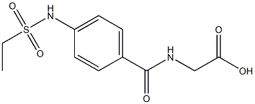 ({4-[(ethylsulfonyl)amino]benzoyl}amino)acetic acid 结构式