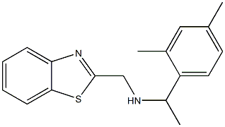 (1,3-benzothiazol-2-ylmethyl)[1-(2,4-dimethylphenyl)ethyl]amine 结构式