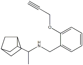 (1-{bicyclo[2.2.1]heptan-2-yl}ethyl)({[2-(prop-2-yn-1-yloxy)phenyl]methyl})amine 结构式