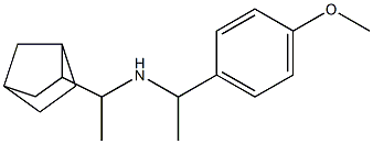 (1-{bicyclo[2.2.1]heptan-2-yl}ethyl)[1-(4-methoxyphenyl)ethyl]amine 结构式