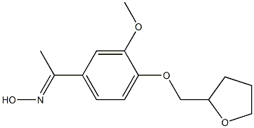 (1E)-1-[3-methoxy-4-(tetrahydrofuran-2-ylmethoxy)phenyl]ethanone oxime 结构式