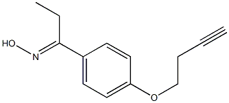 (1E)-1-[4-(but-3-ynyloxy)phenyl]propan-1-one oxime 结构式